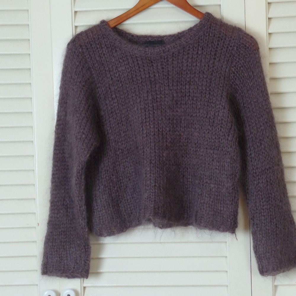 Cropped Mohair Sweater Small
